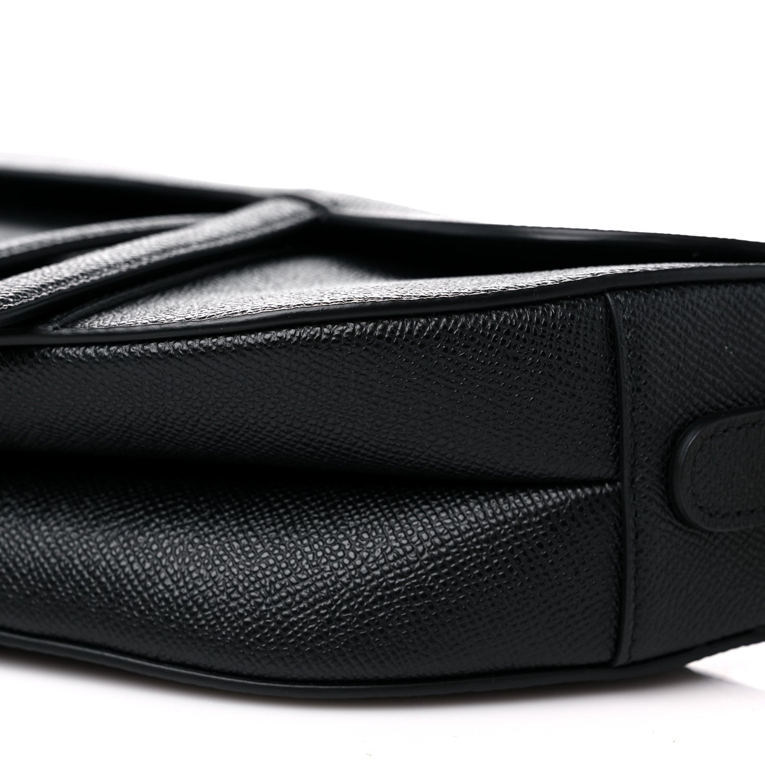 Christian Dior Grained Calfskin Mini Saddle Bag With Strap Black 9 of 9