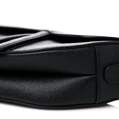 Christian Dior Grained Calfskin Mini Saddle Bag With Strap Black 9 of 9