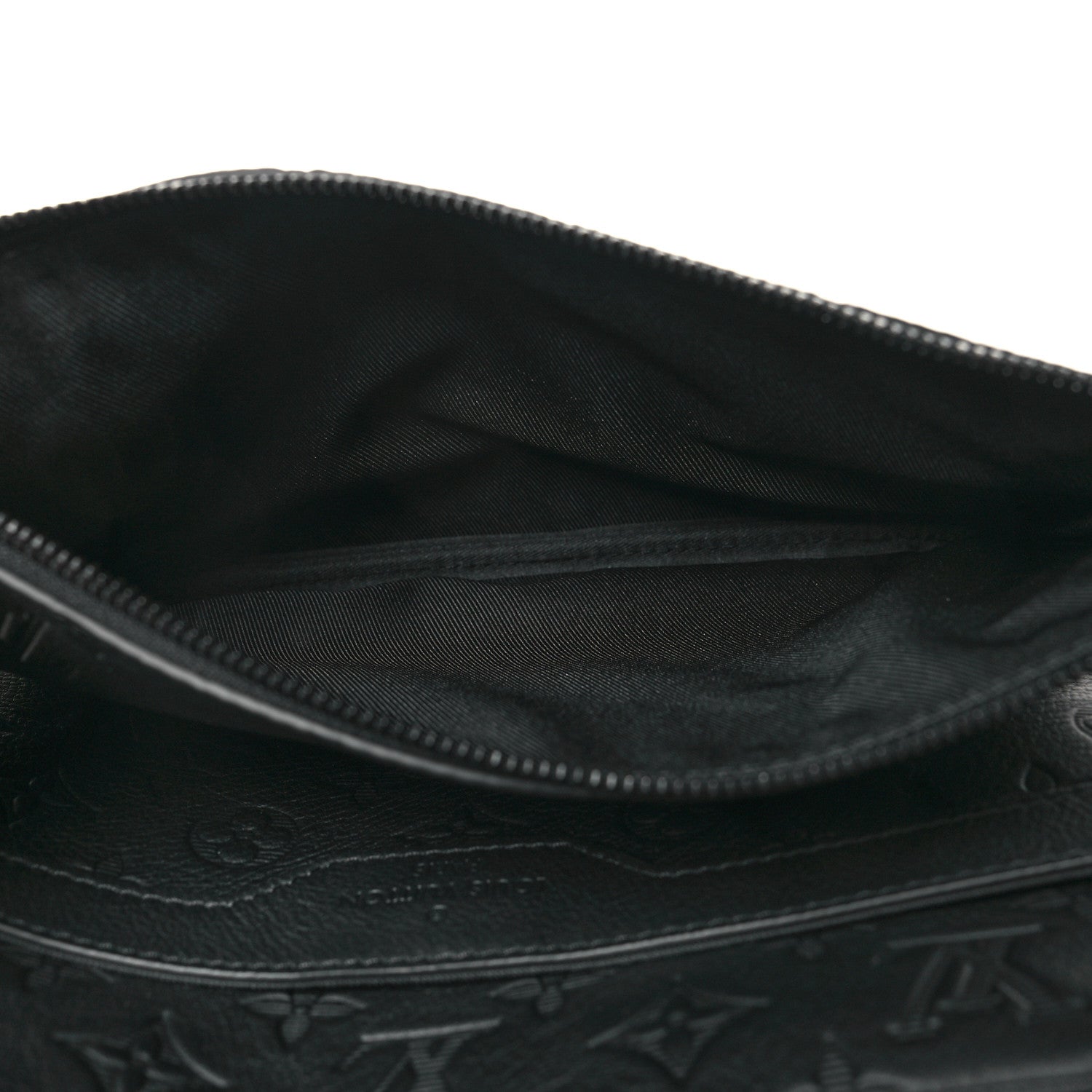 Louis Vuitton Calfskin Monogram Embossed Trio Messenger Black 7 of 13