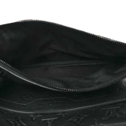Louis Vuitton Calfskin Monogram Embossed Trio Messenger Black 7 of 13