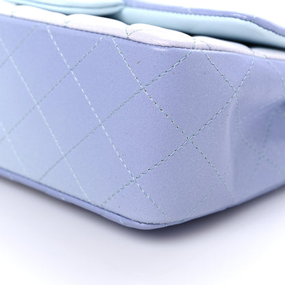 Chanel Perforated Lambskin Quilted Mini Rectangular Flap Light Blue Light Purple White 9 of 9