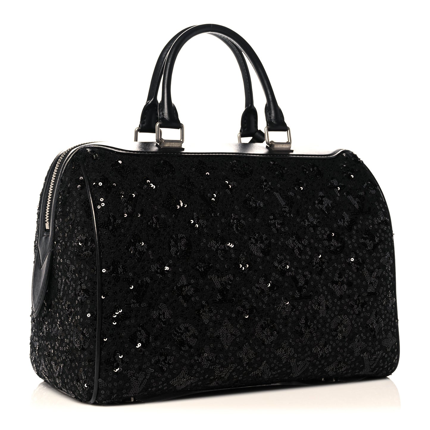 Sequin Monogram Sunshine Express Speedy Black