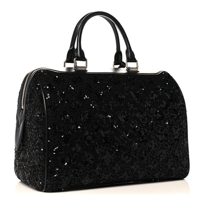 Louis Vuitton Sequin Monogram Sunshine Express Speedy Black 3 of 11