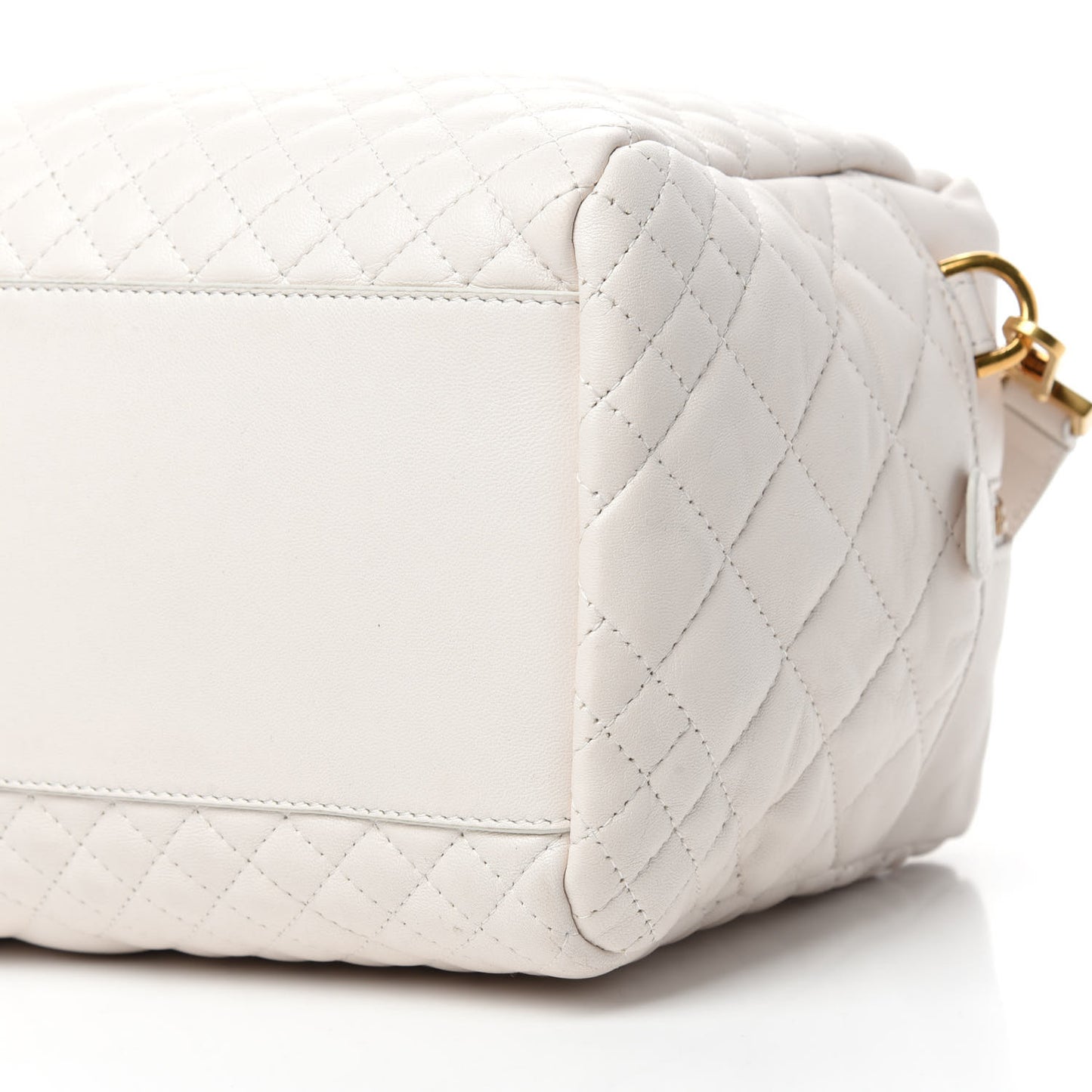 Nappa Quilted Icon Bowler White