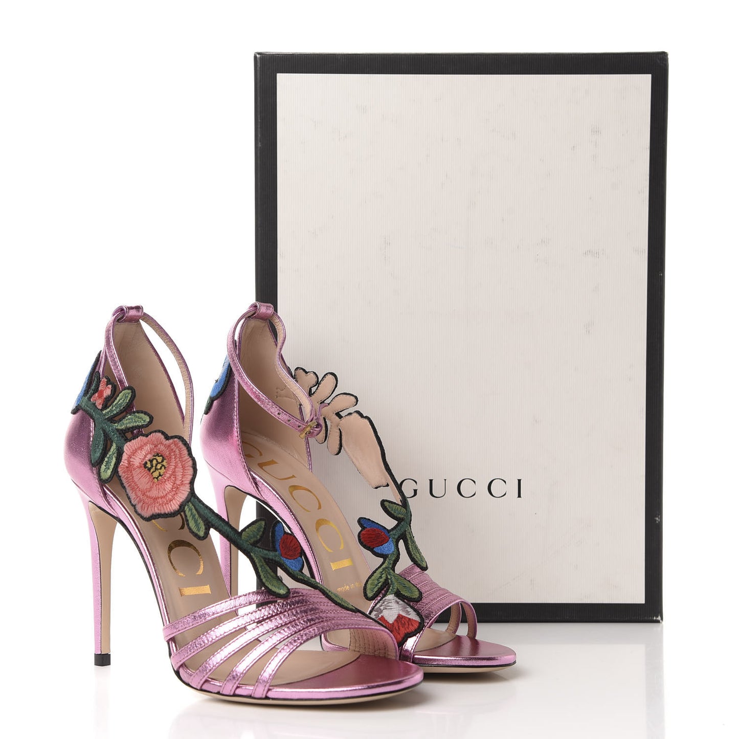 Metallic Nappa Ophelia High Heel Sandals 36.5 Rosa