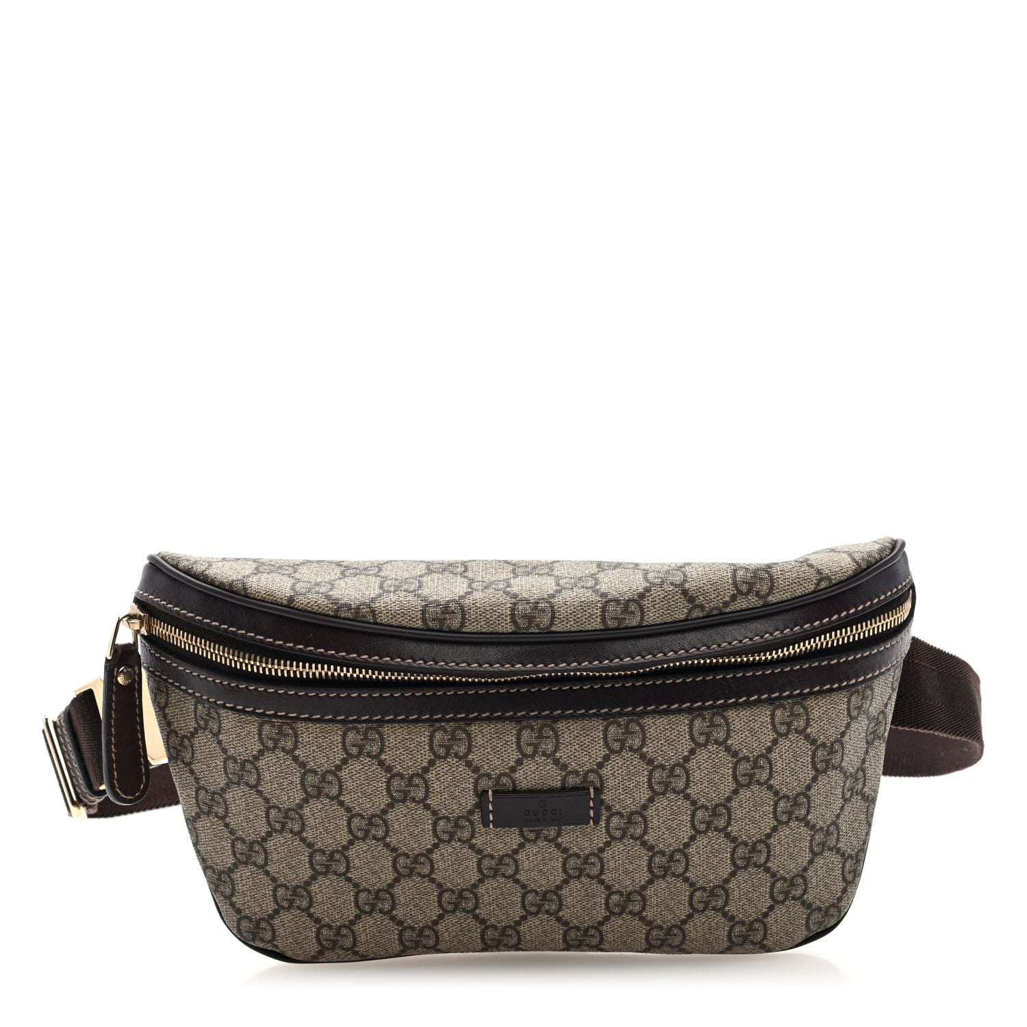 Gucci GG Supreme Monogram Belt Bag Dark Brown 1 of 10