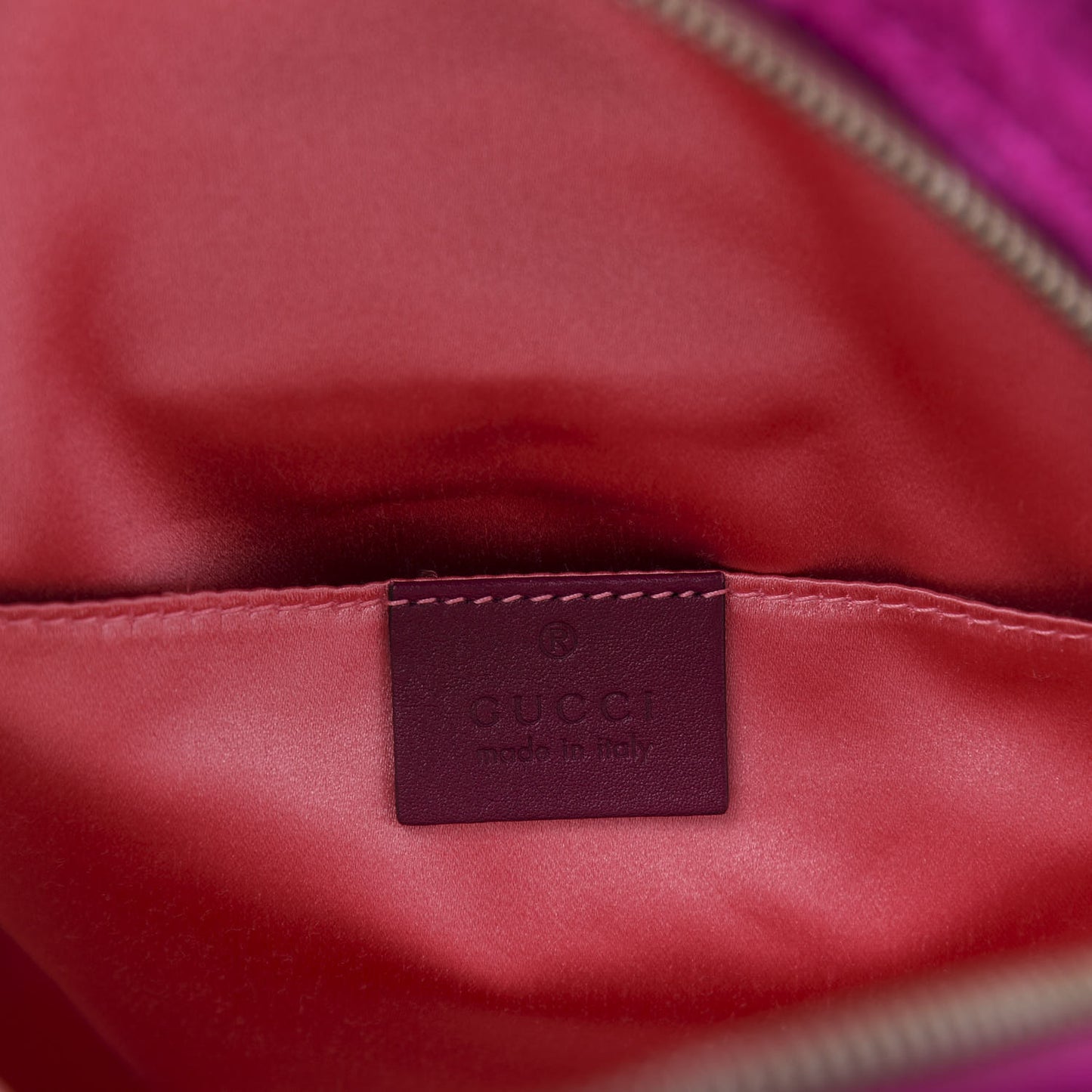 Velvet Matelasse GG Marmont Dome Backpack Fuchsia Violet Cyclamen