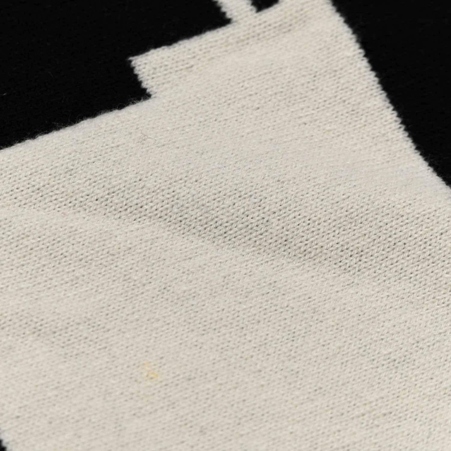 Fendi Cashmere Knit FF Scarf Black White 6 of 7