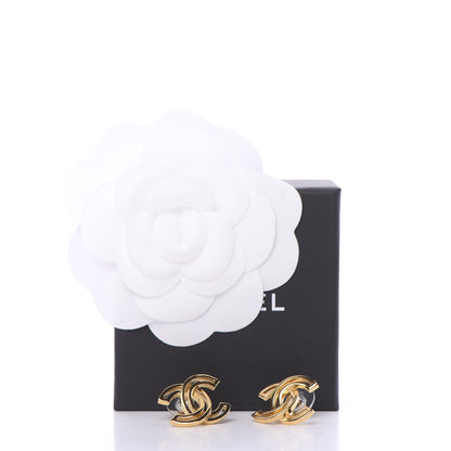 Chanel Metal Obazine CC Earrings Gold 5 of 5
