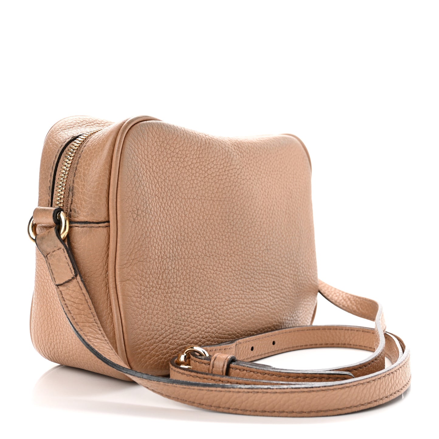 Pebbled Calfskin Small Soho Disco Bag Camelia