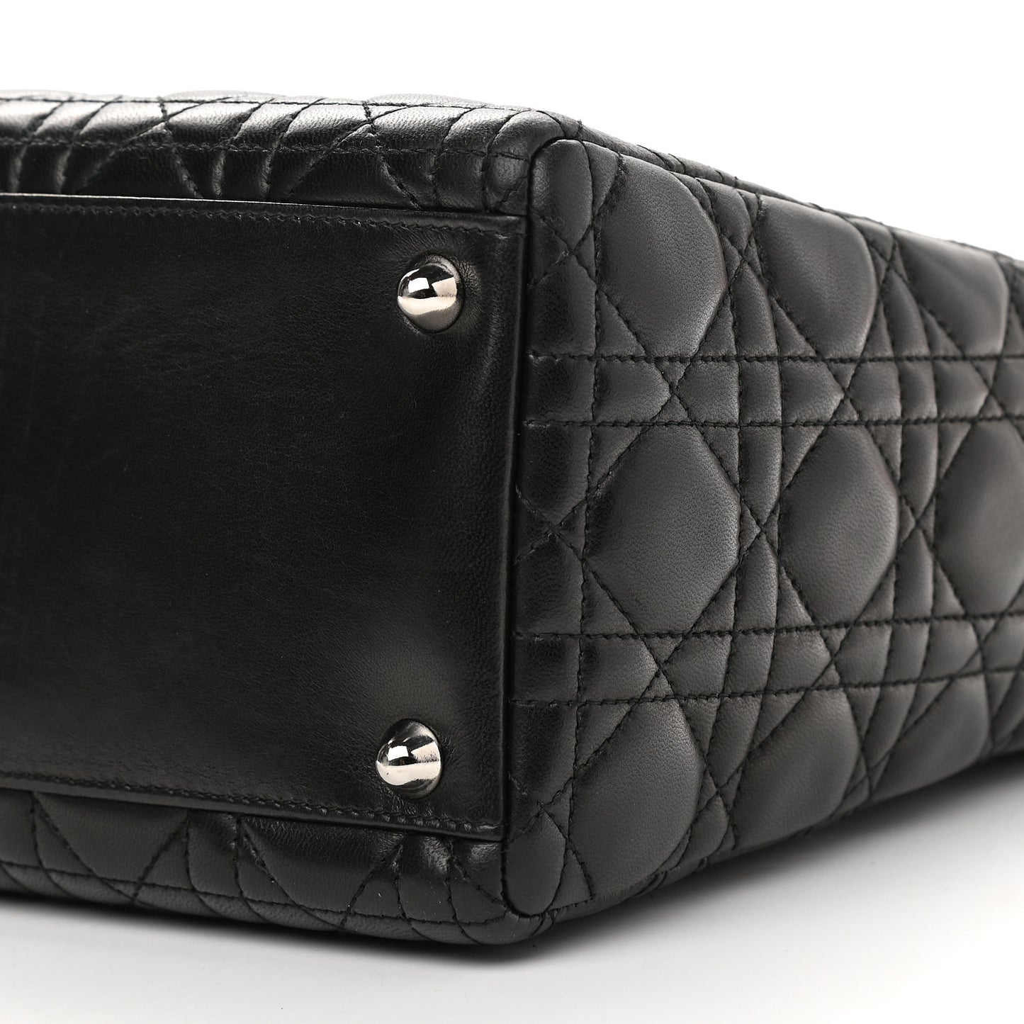 Lambskin Cannage Large Lady Dior Black