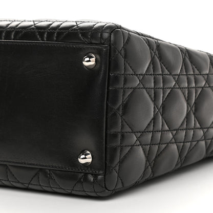 Christian Dior Lambskin Cannage Large Lady Dior Black 6 of 12