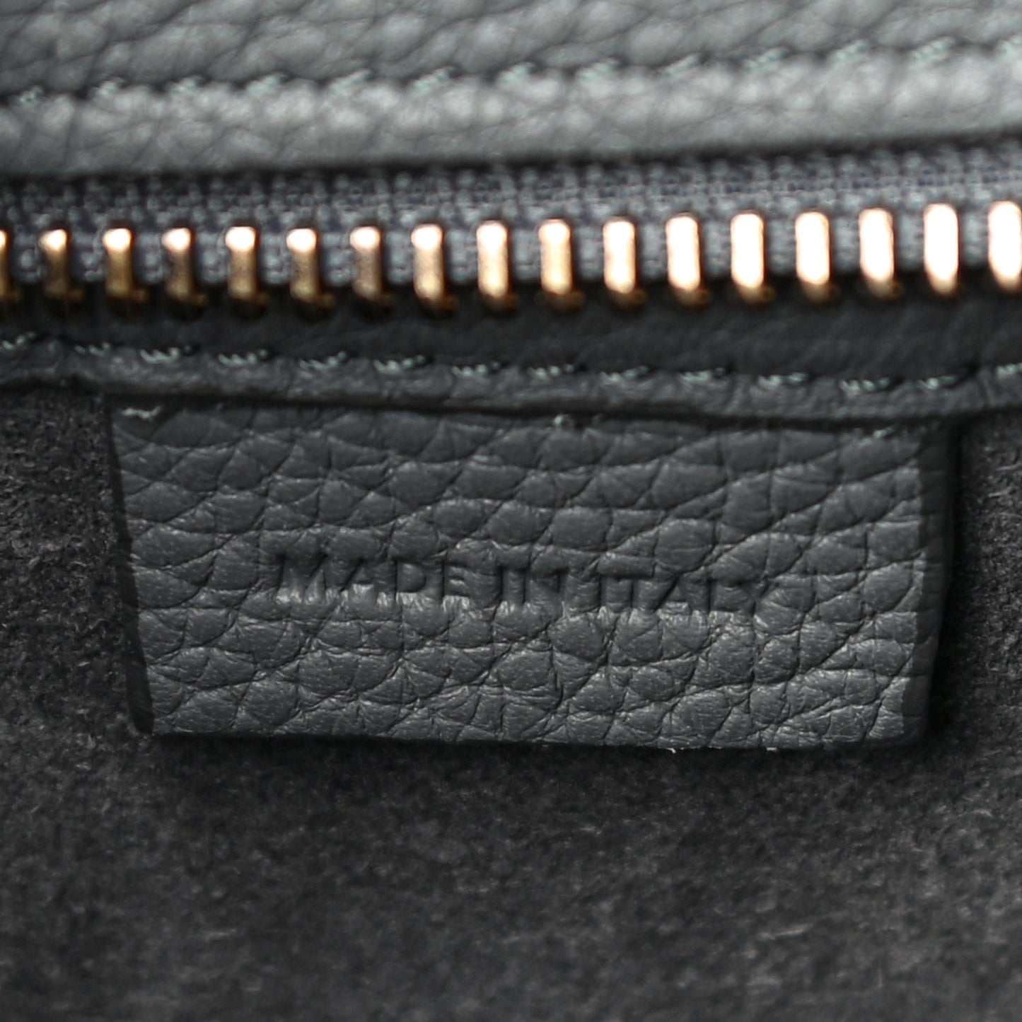 Baby Drummed Calfskin Nano Luggage Kohl