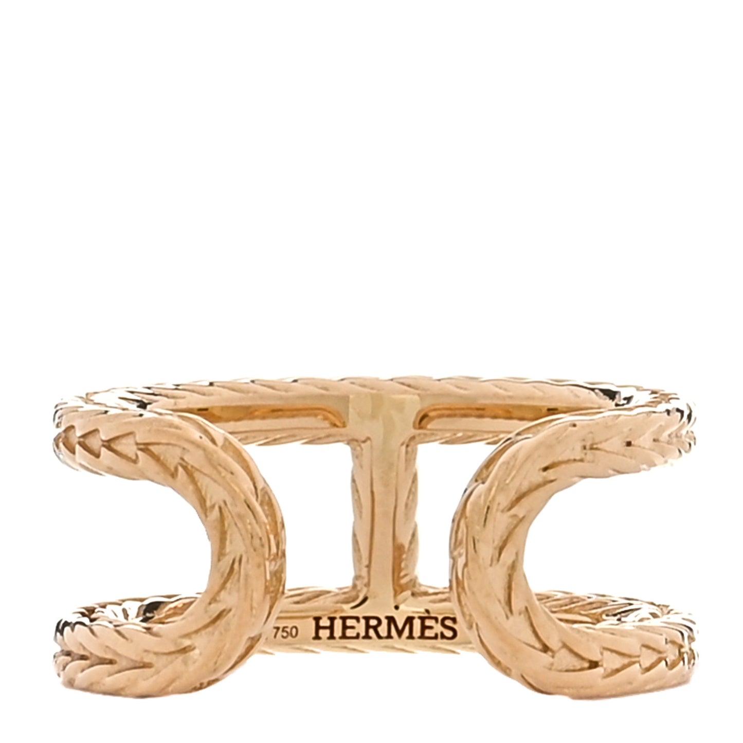 18K Yellow Gold PM Chain d'Ancre Danae Ring 53 6.5