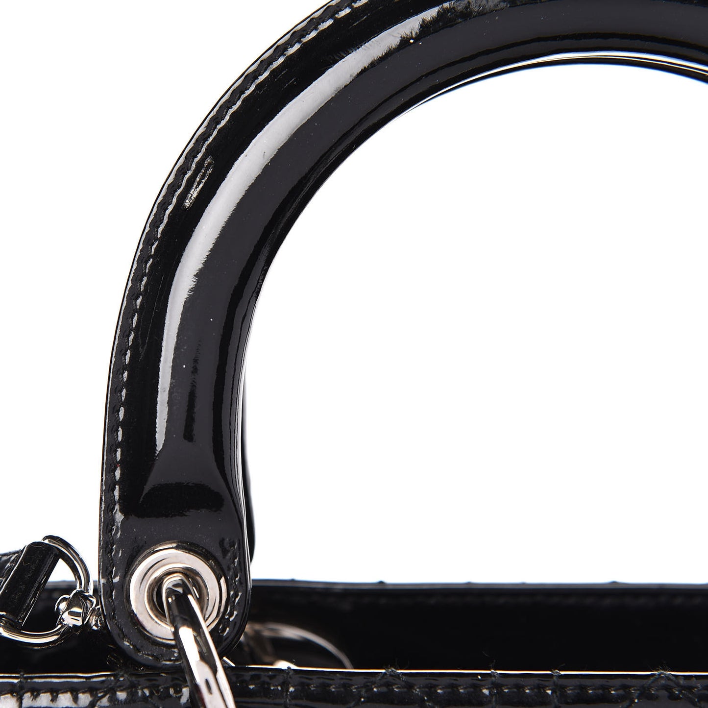 Patent Cannage Medium Lady Dior Black