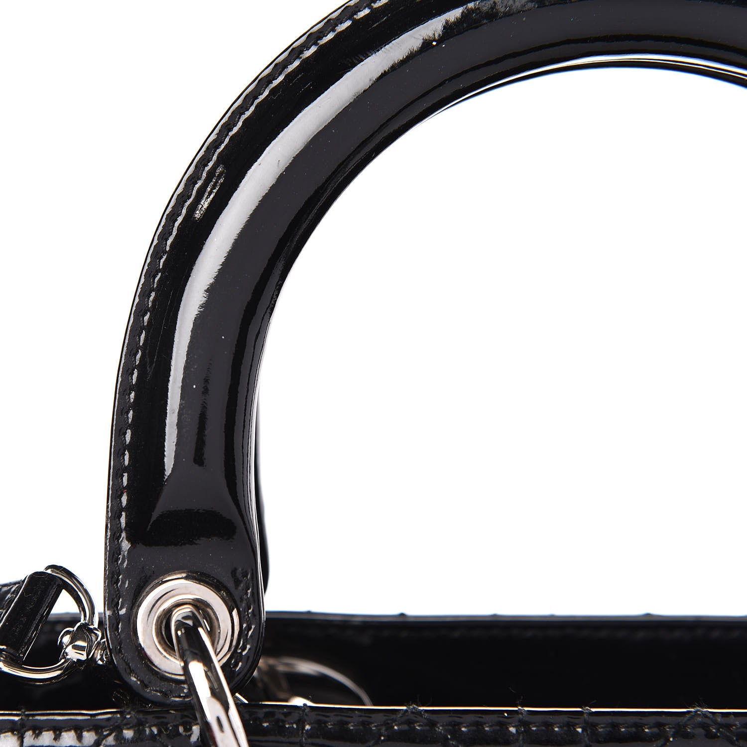 Christian Dior Patent Cannage Medium Lady Dior Black 17 of 20
