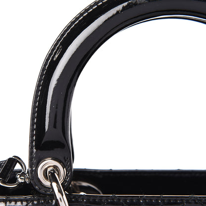 Christian Dior Patent Cannage Medium Lady Dior Black 17 of 20