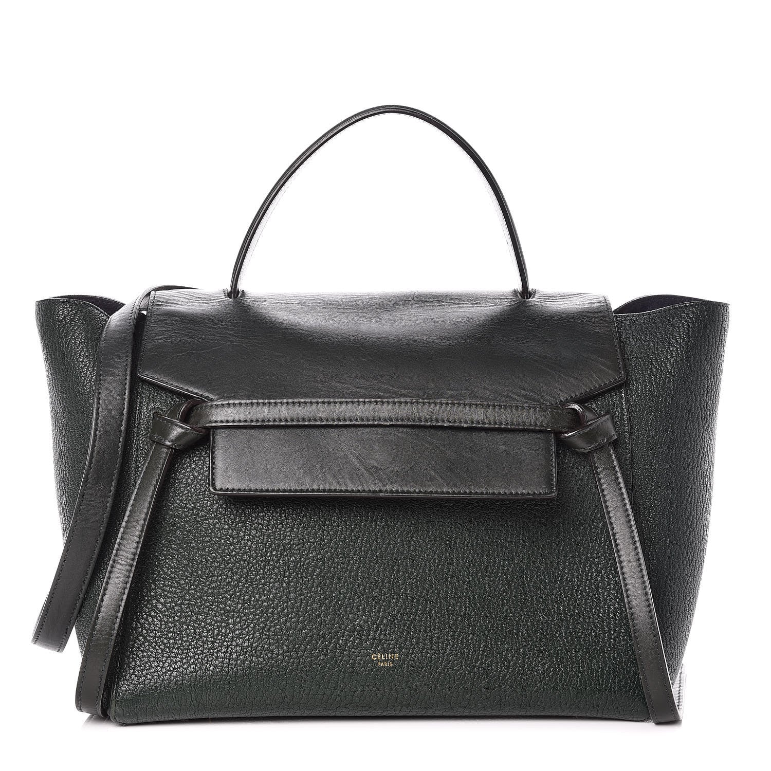 Celine Goatskin Smooth Calfskin Mini Belt Bag Dark Green 1 of 18