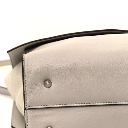 Givenchy Calfskin Crocodile Embossed Medium Shark Lock Satchel Off White 7 of 8