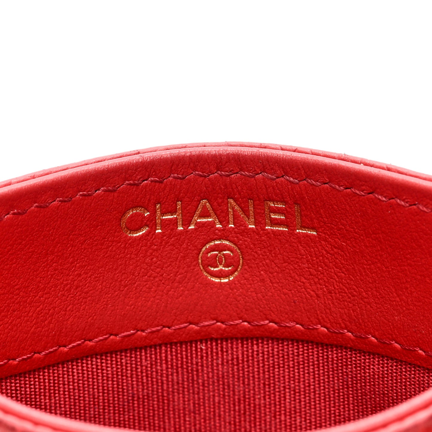 Caviar Quilted Boy Card Holder Red