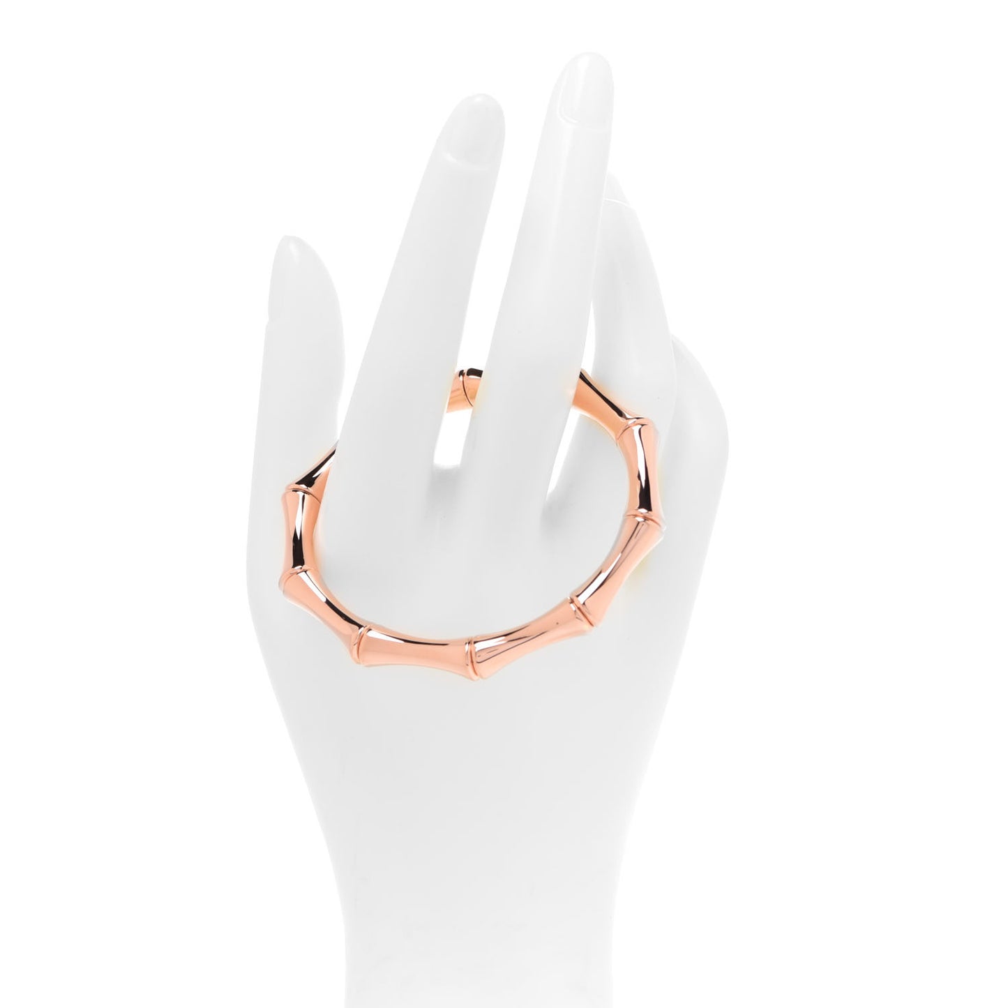 18K Rose Gold Medium Bamboo Spring Bracelet 17