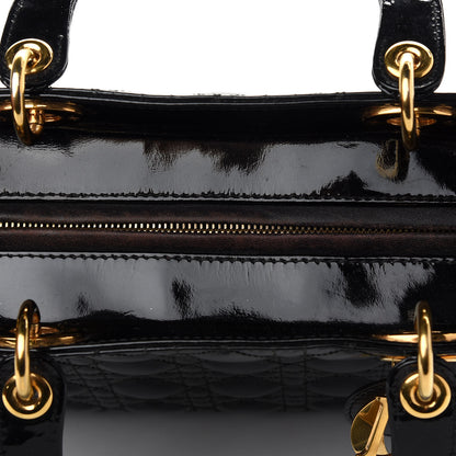 Christian Dior Patent Cannage Large Lady Dior Black 10 of 10