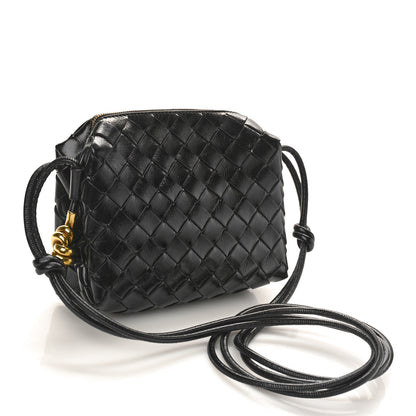 Bottega Veneta Nappa Intrecciato Metallic Knot Mini Loop Camera Bag Black 3 of 9