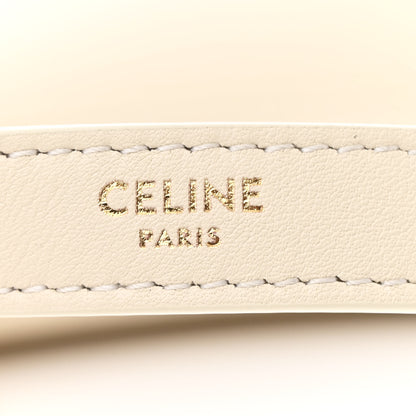 Celine Supple Calfskin Cuir Triomphe Small Heloise Shoulder Bag White Cotton 8 of 11