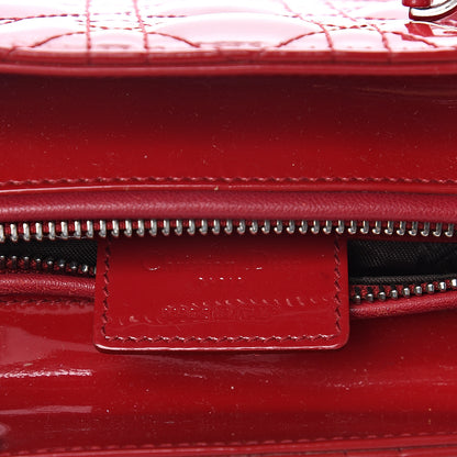 Christian Dior Patent Cannage Medium Lady Dior Red 5 of 12