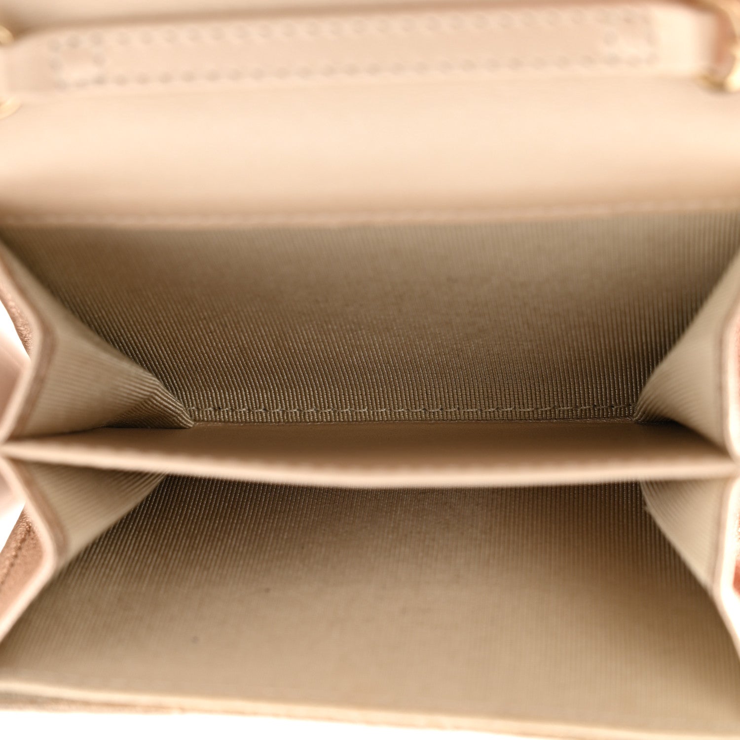 Chanel Metallic Lambskin Quilted Flap Card Holder On Chain Gold 5 of 9
