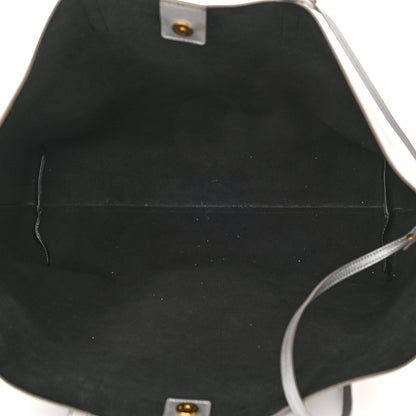 Saint Laurent Metallic Calfskin Large Shopping Tote Silver 6 of 21