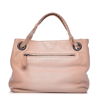 Bottega Veneta Madras Goatskin Sfumato Intrecciato Edoardo Bag Flamingo 1 of 10