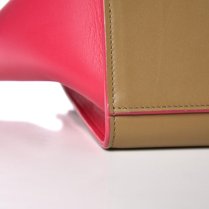 Celine Smooth Calfskin Small Bi-Color Trapeze Taupe Fuchsia 7 of 9