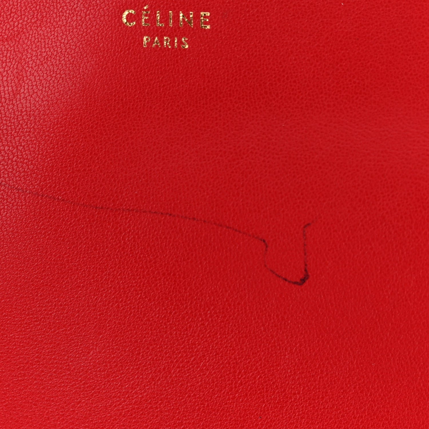 Celine Lambskin Small Trio Crossbody Bag Red 10 of 10