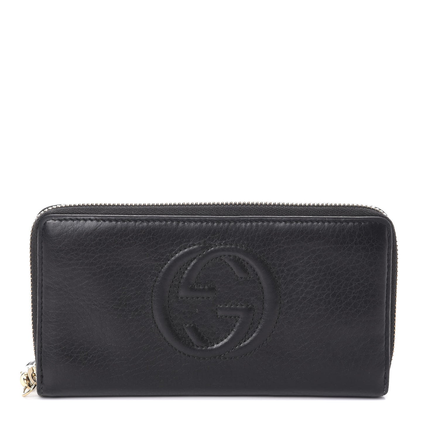 Calfskin Soho Zip Around Wallet Black