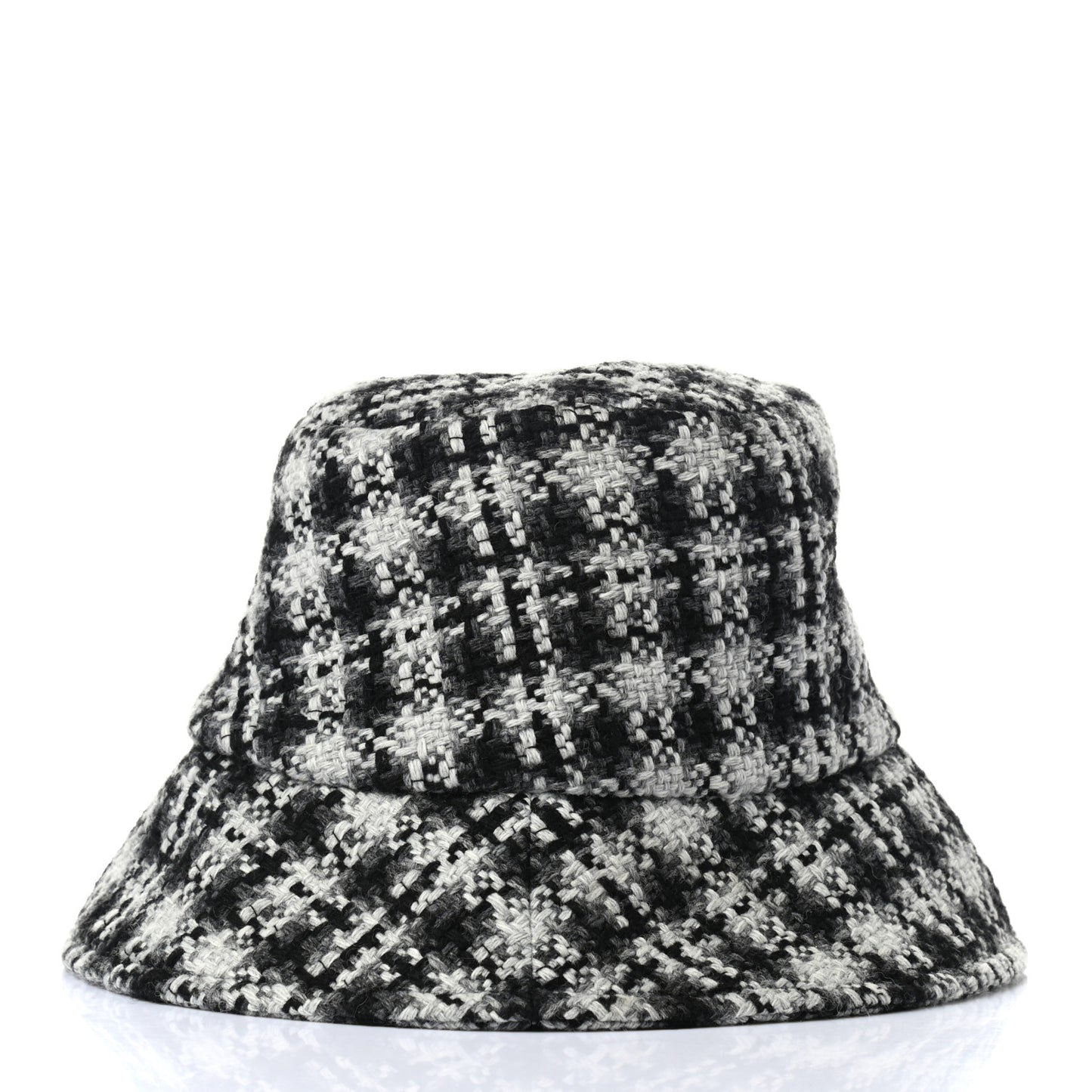 Tweed Bucket Hat L Black White