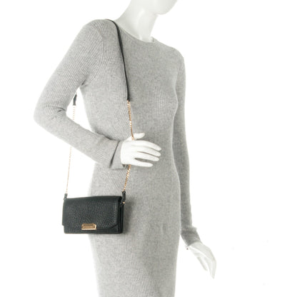 Burberry Signature Grain Small Madison Chain Clutch Black 2 of 6