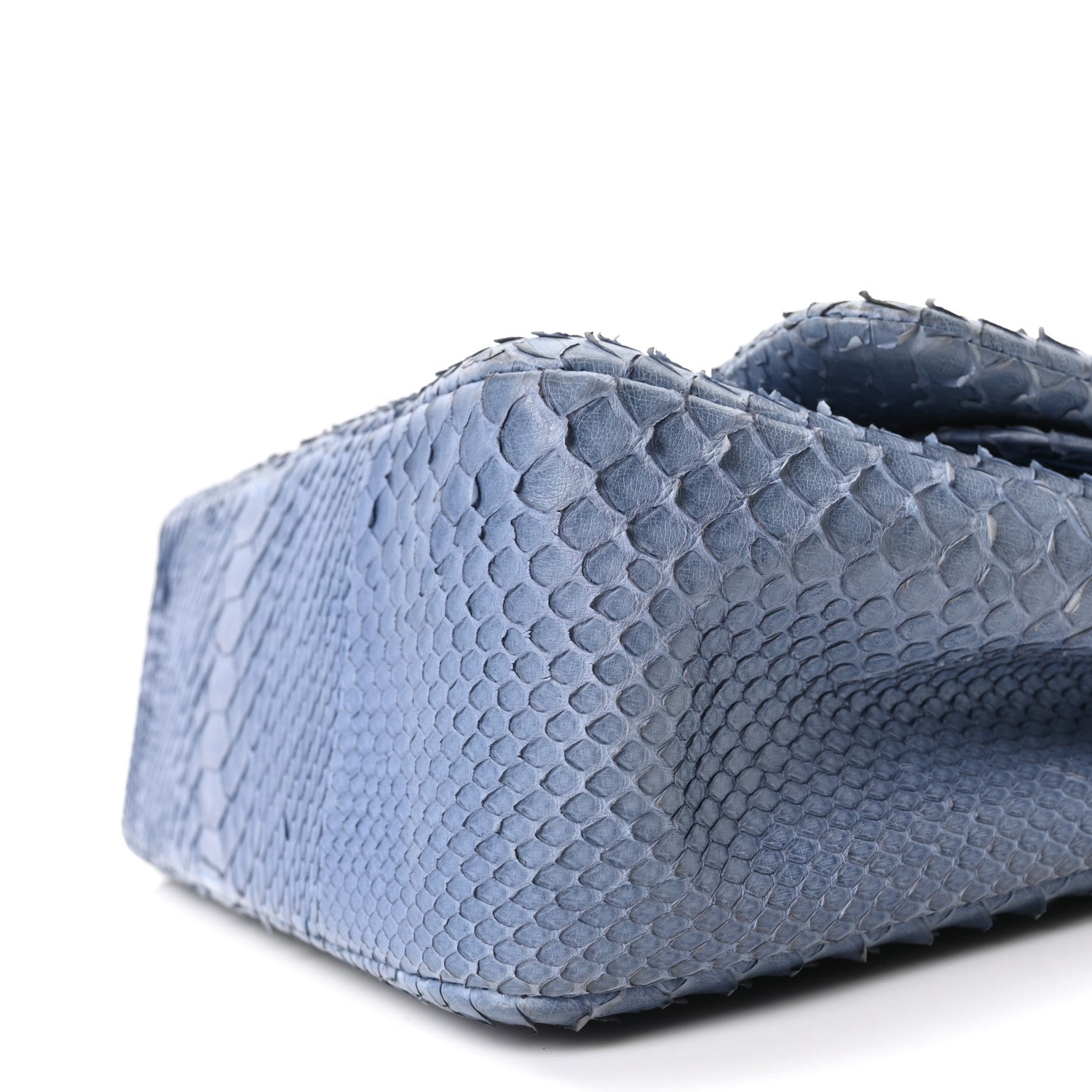 Chanel Snakeskin Jumbo Double Flap Light Blue 19 of 21