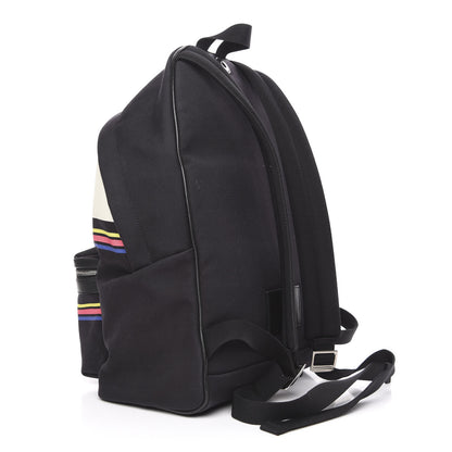 Saint Laurent Nylon Twill Dinosaur Print City Backpack Black Multicolor 3 of 18