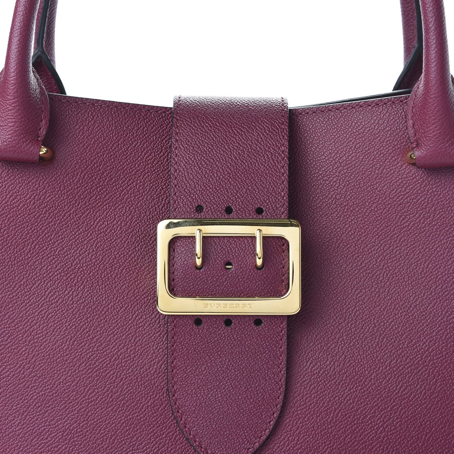 Soft Grain Medium Buckle Tote Dark Plum