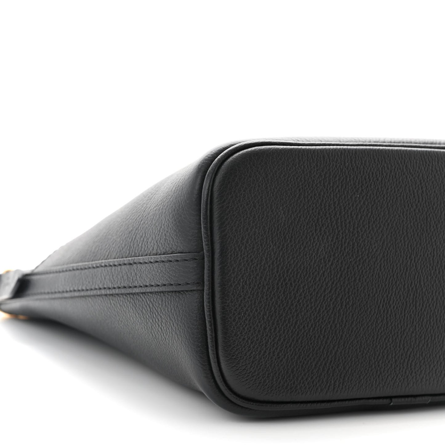 Calfskin Lock and Walk Bucket Black