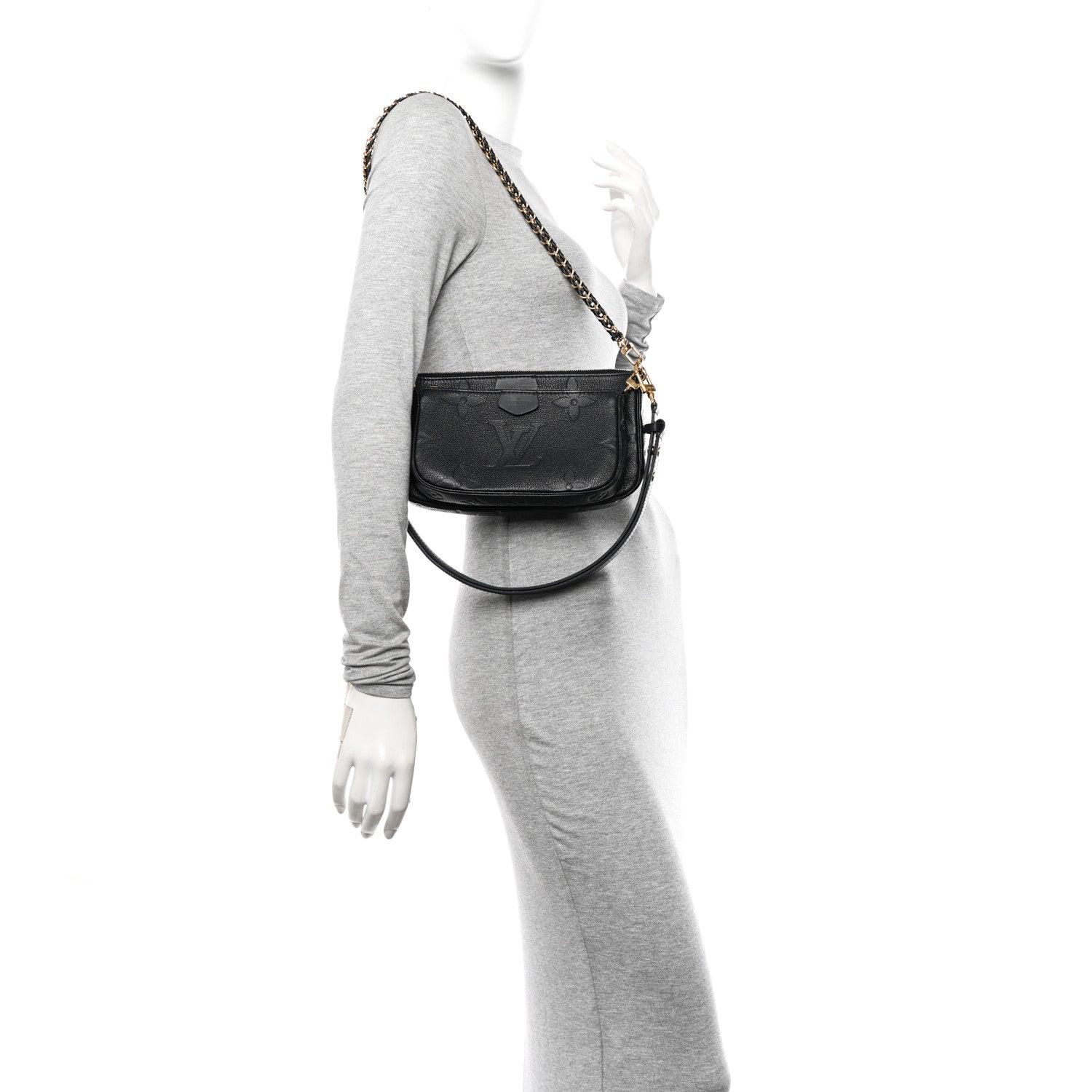 Louis Vuitton Empreinte Monogram Giant Multi Pochette Accessories Black 2 of 12