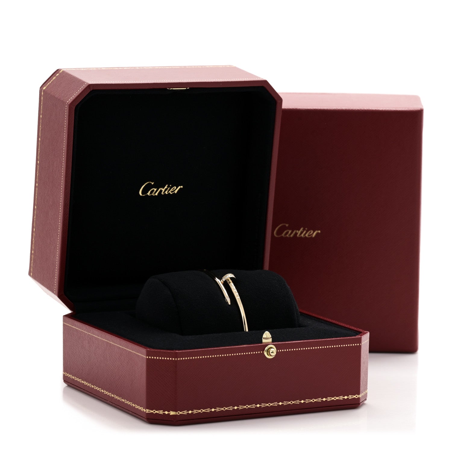 Cartier 18K Yellow Gold Diamond Small Juste Un Clou Bracelet 16 5 of 5