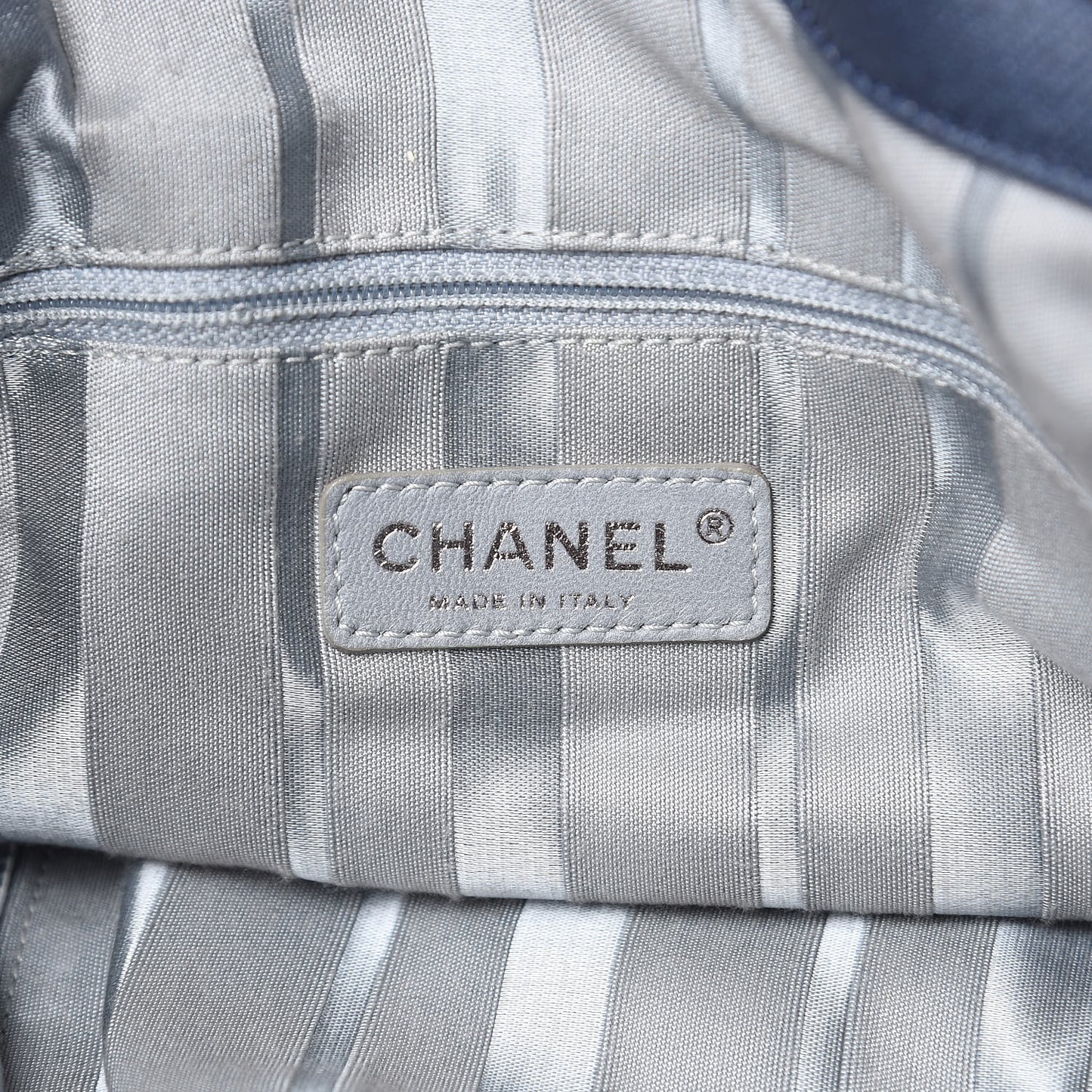 Denim Large CC Discus Tote Blue