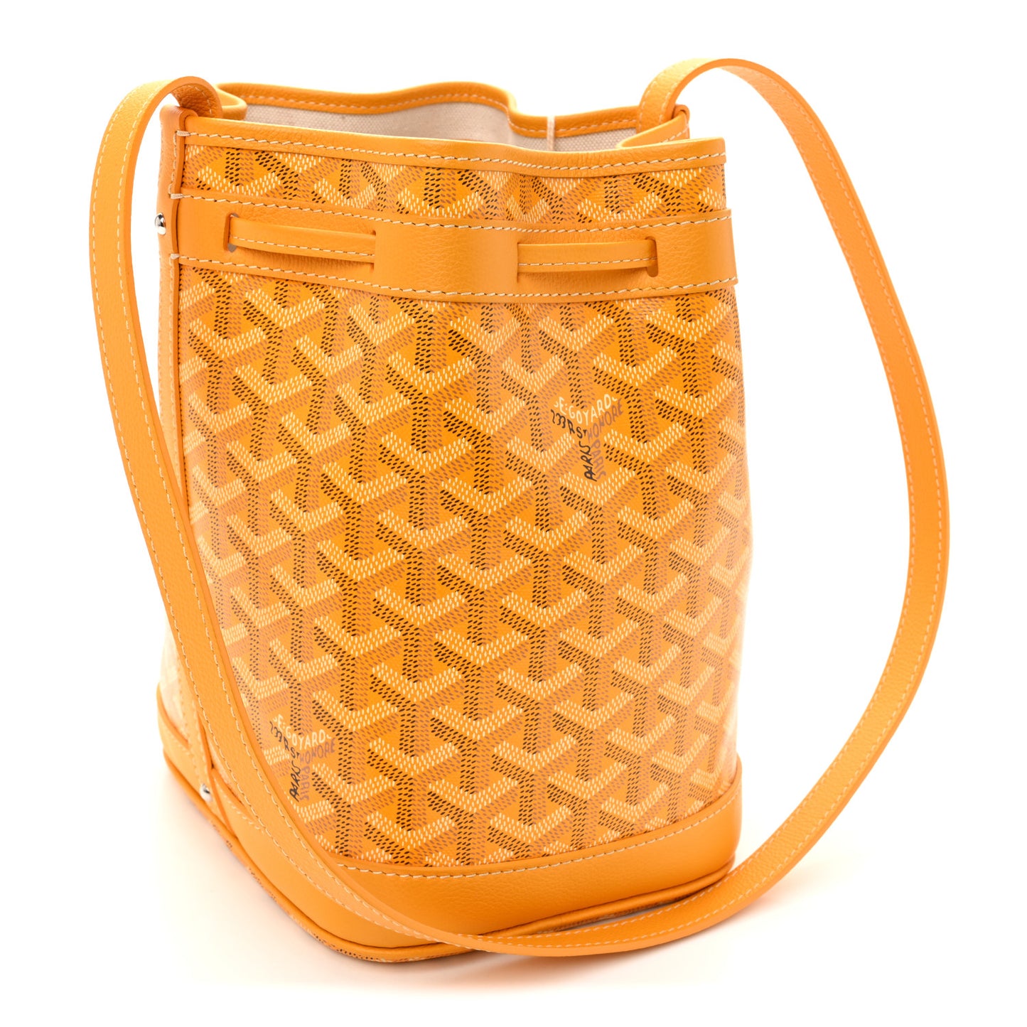Goyardine Petit Flot Bucket Bag PM Yellow