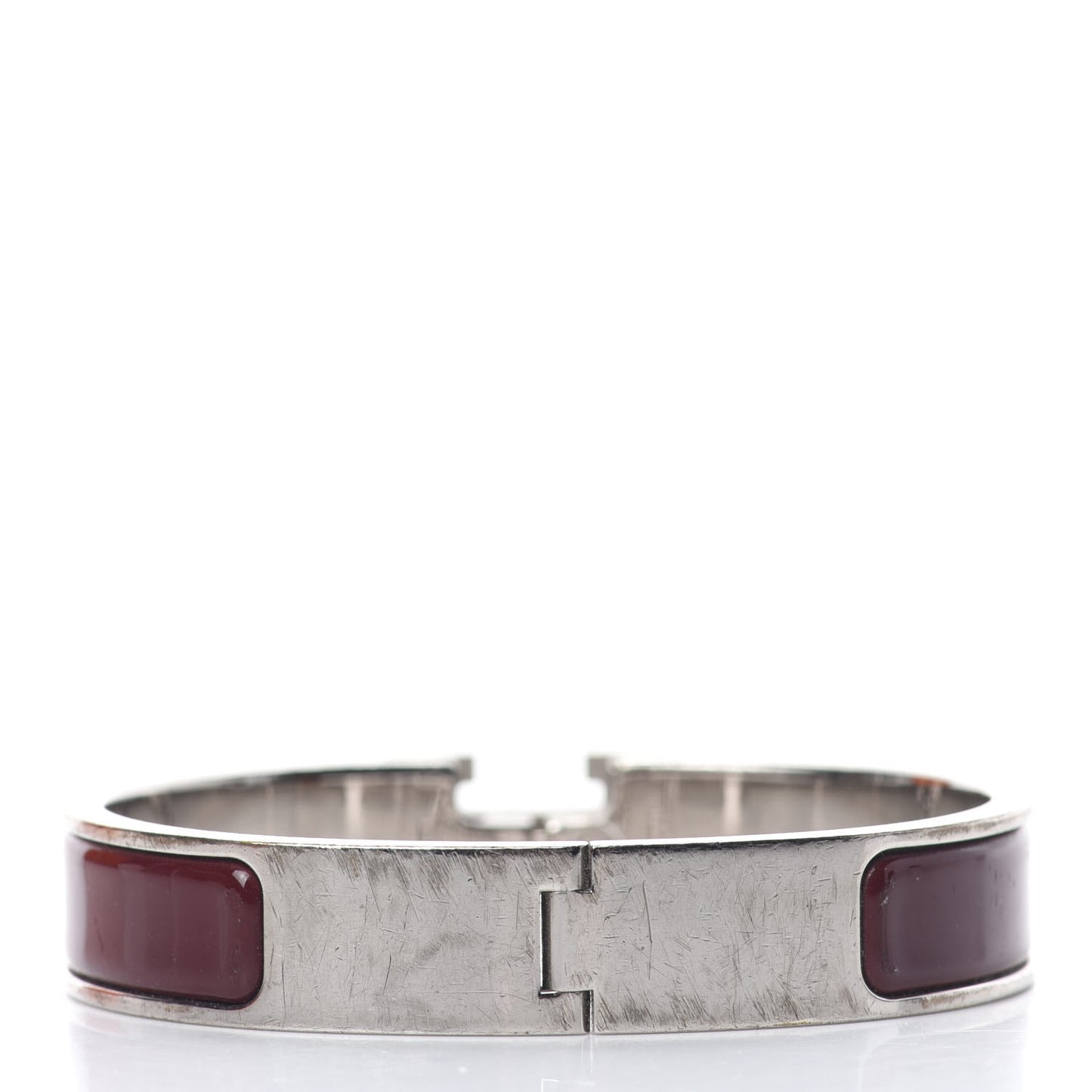 Enamel Narrow Clic Clac H Bracelet PM Bourgogne