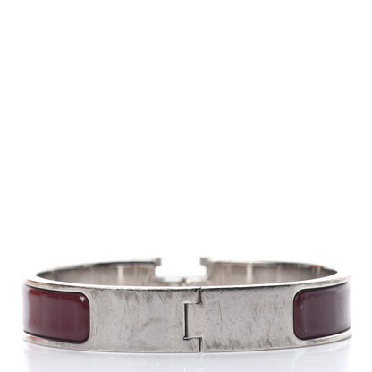 Hermes Enamel Narrow Clic Clac H Bracelet PM Bourgogne 3 of 6