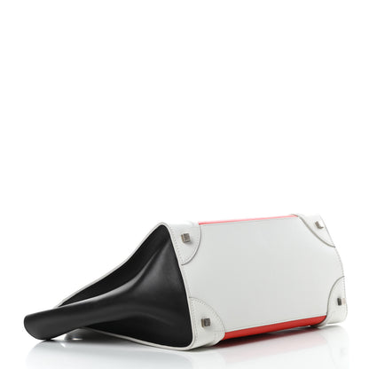 Celine Smooth Calfskin Mini Tri-Color Luggage Vermillion 4 of 17