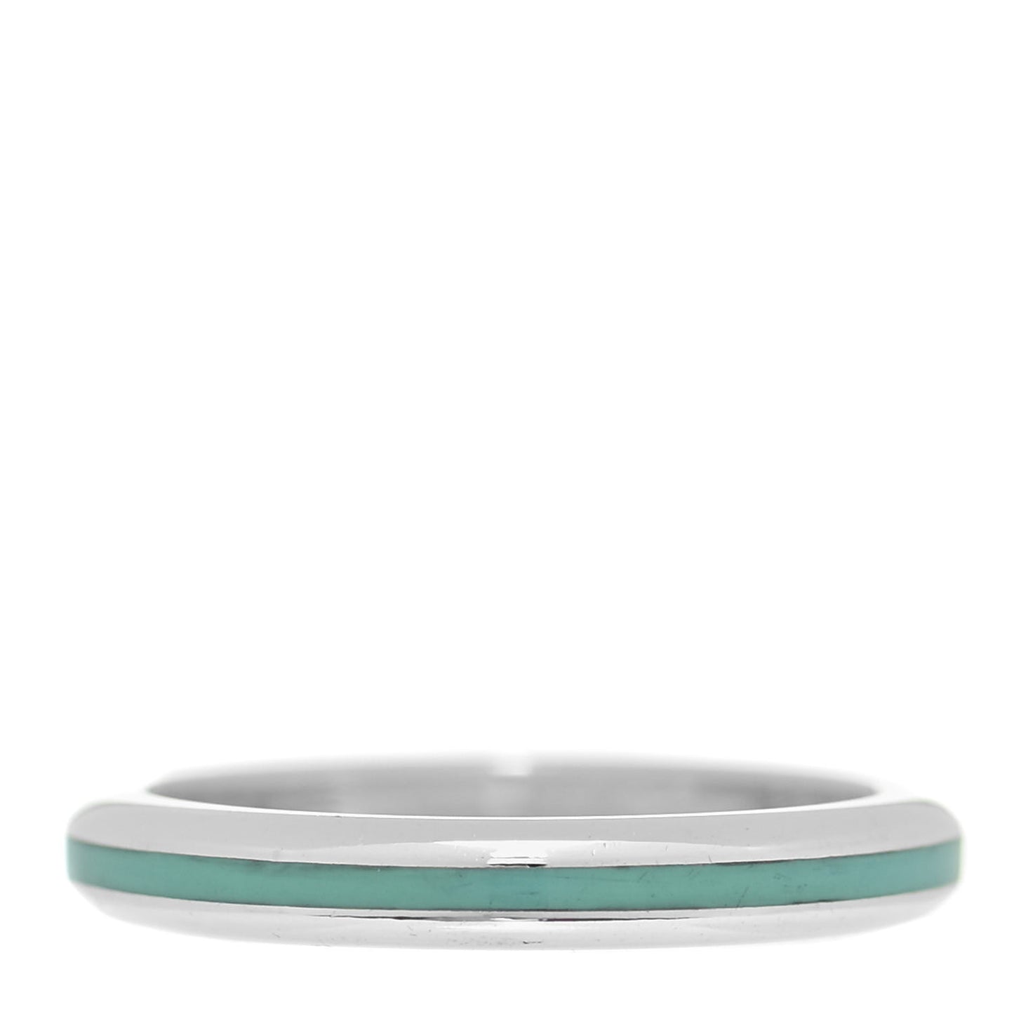 Sterling Silver Enamel Stackable Ring Blue 54 7