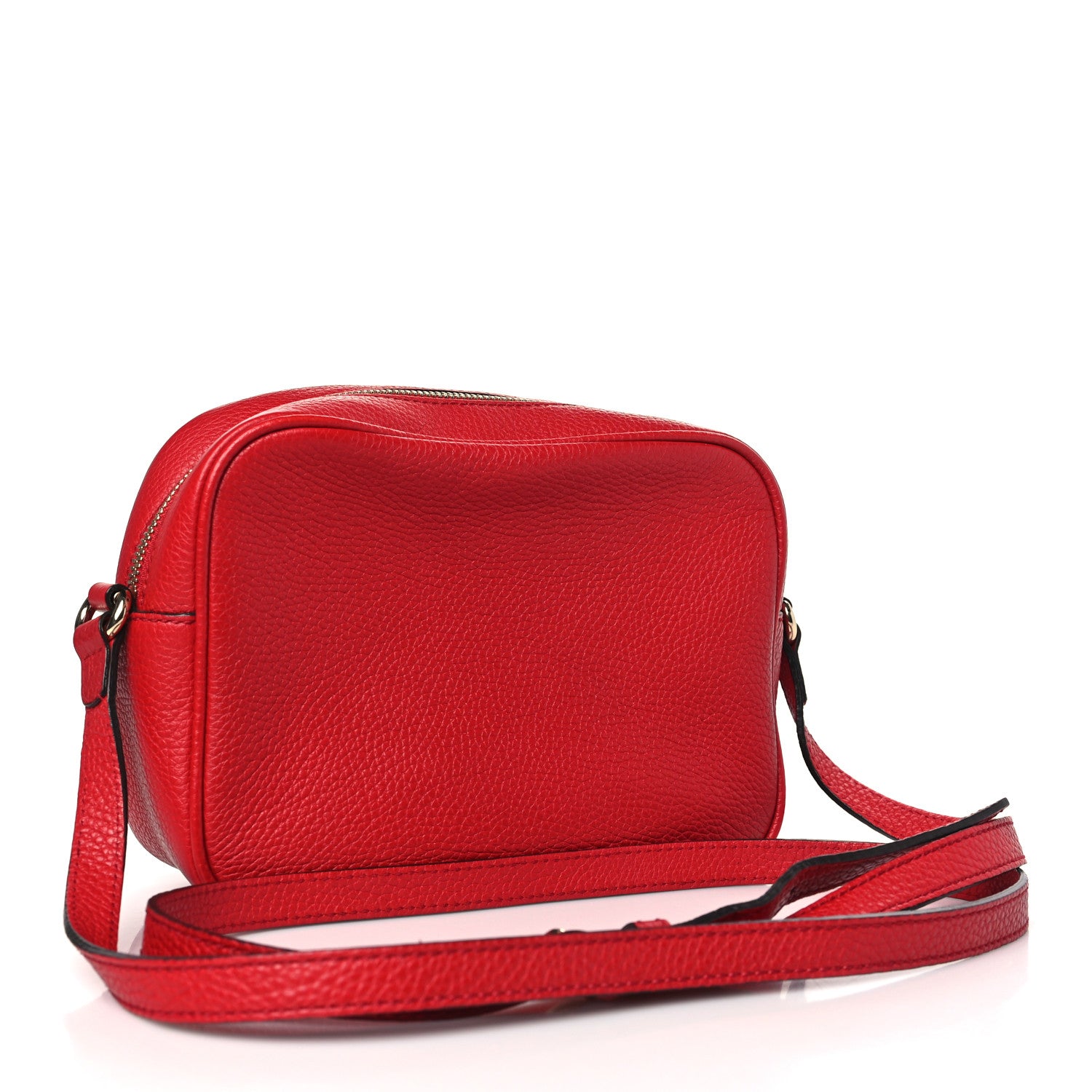 Gucci Pebbled Calfskin Small Soho Disco Bag Tabasco Red 3 of 11